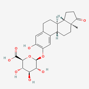 molecular formula C24H30O9 B1254823 3-hydroxy-17-oxoestra-1,3,5(10)-trien-2-yl beta-D-glucopyranosiduronic acid 