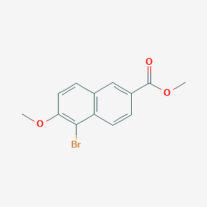molecular formula C13H11BrO3 B12548262 Methyl 5-bromo-6-methoxynaphthalene-2-carboxylate CAS No. 166984-03-8