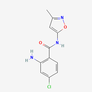 molecular formula C11H10ClN3O2 B12548331 2-Amino-4-chloro-N-(3-methyl-1,2-oxazol-5-yl)benzamide CAS No. 144485-94-9