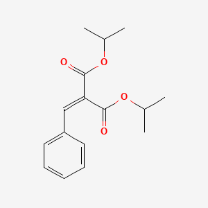 molecular formula C16H20O4 B12548348 Propanedioic acid, (phenylmethylene)-, bis(1-methylethyl) ester CAS No. 155306-02-8