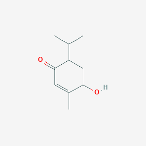 molecular formula C10H16O2 B12548364 2-Cyclohexen-1-one, 4-hydroxy-3-methyl-6-(1-methylethyl)- CAS No. 141978-04-3
