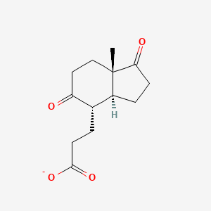 molecular formula C13H17O4- B1254838 9,17-Dioxo-1,2,3,4,10,19-hexanorandrostan-5-oate 
