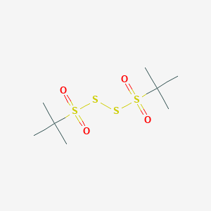 molecular formula C8H18O4S4 B12548396 Disulfide, bis[(1,1-dimethylethyl)sulfonyl] CAS No. 163362-42-3