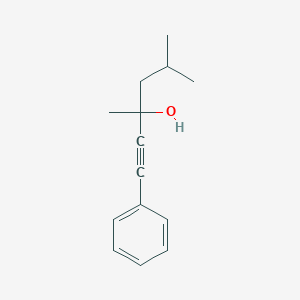 molecular formula C14H18O B12548403 1-Hexyn-3-ol, 3,5-dimethyl-1-phenyl- CAS No. 155204-17-4