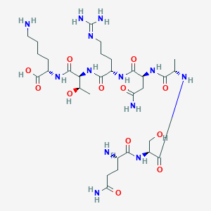 molecular formula C31H57N13O12 B12548411 L-Glutaminyl-L-seryl-L-alanyl-L-asparaginyl-N~5~-(diaminomethylidene)-L-ornithyl-L-threonyl-L-lysine CAS No. 868595-20-4