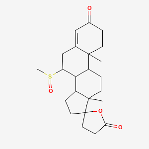 molecular formula C23H32O4S B1254843 10,13-dimethyl-7-methylsulfinylspiro[2,6,7,8,9,11,12,14,15,16-decahydro-1H-cyclopenta[a]phenanthrene-17,5'-oxolane]-2',3-dione 