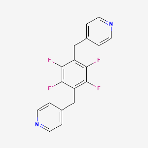 molecular formula C18H12F4N2 B12548444 Pyridine, 4,4'-[(2,3,5,6-tetrafluoro-1,4-phenylene)bis(methylene)]bis- CAS No. 145918-67-8