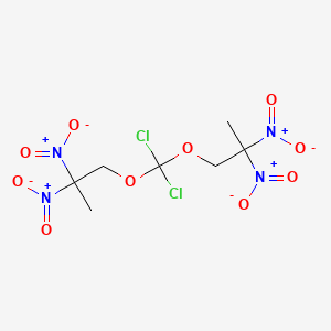 molecular formula C7H10Cl2N4O10 B12548449 Propane, 1,1'-[(dichloromethylene)bis(oxy)]bis[2,2-dinitro- CAS No. 145547-89-3
