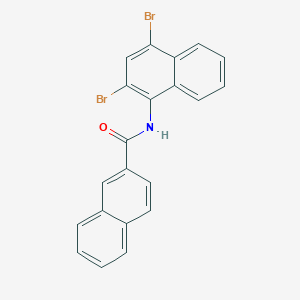 molecular formula C21H13Br2NO B12548478 N-(2,4-Dibromonaphthalen-1-yl)naphthalene-2-carboxamide CAS No. 667904-88-3