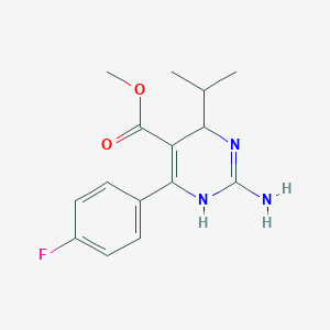 molecular formula C15H18FN3O2 B125485 Methyl 2-amino-4-(4-fluorophenyl)-6-isopropyl-1,6-dihydropyrimidine-5-carboxylate CAS No. 712320-62-2