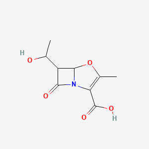 molecular formula C9H11NO5 B1254850 6-(1-hydroxyethyl)-3-methyl-7-oxo-4-oxa-1-azabicyclo[3.2.0]hept-2-ene-2-carboxylic acid 