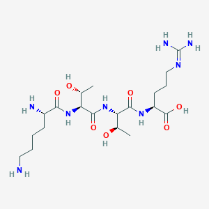 molecular formula C20H40N8O7 B12548530 L-Lysyl-L-threonyl-L-threonyl-N~5~-(diaminomethylidene)-L-ornithine CAS No. 868046-92-8