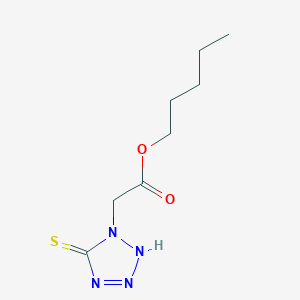 molecular formula C8H14N4O2S B12548607 Pentyl (5-sulfanylidene-2,5-dihydro-1H-tetrazol-1-yl)acetate CAS No. 142827-58-5