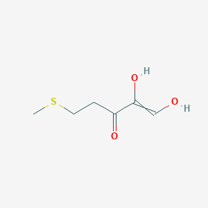 molecular formula C6H10O3S B12548612 1-Penten-3-one, 1,2-dihydroxy-5-(methylthio)- CAS No. 151169-51-6