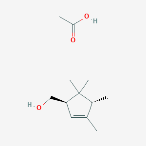 molecular formula C12H22O3 B12548618 acetic acid;[(1R,4R)-3,4,5,5-tetramethylcyclopent-2-en-1-yl]methanol CAS No. 156053-83-7