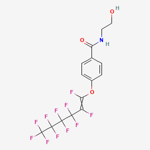 molecular formula C15H10F11NO3 B12548619 N-(2-Hydroxyethyl)-4-[(1,2,3,3,4,4,5,5,6,6,6-undecafluorohex-1-en-1-yl)oxy]benzamide CAS No. 144770-79-6