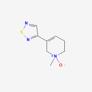 molecular formula C8H11N3OS B12548628 1-Methyl-1-oxo-5-(1,2,5-thiadiazol-3-yl)-1,2,3,6-tetrahydro-1lambda~5~-pyridine CAS No. 828255-60-3
