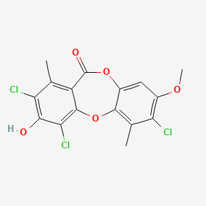 molecular formula C16H11Cl3O5 B1254866 去氯二聚霉素 
