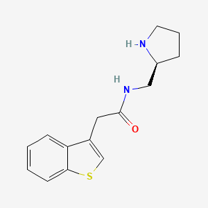 molecular formula C15H18N2OS B12548715 Benzo[b]thiophene-3-acetamide, N-[(2S)-2-pyrrolidinylmethyl]- CAS No. 828928-52-5