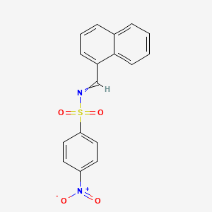 molecular formula C17H12N2O4S B12548785 N-[(Naphthalen-1-yl)methylidene]-4-nitrobenzene-1-sulfonamide CAS No. 840529-64-8