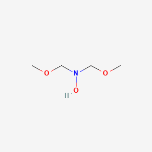 molecular formula C4H11NO3 B12548818 N-Hydroxy-1-methoxy-N-(methoxymethyl)methanamine CAS No. 142937-83-5