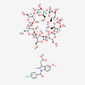 2-[1-(4-chlorobenzoyl)-5-methoxy-2-methylindol-3-yl]acetic acid;(1S,3R,5R,6S,8R,10R,11S,13R,15R,16S,18R,20R,21S,23R,25R,26S,28R,30R,31S,33R,35R,36R,37R,38R,39R,40R,41R,42R,43R,44R,45R,46R,47R,48R,49R)-5,10,15,20,25,30,35-heptakis(hydroxymethyl)-2,4,7,9,12,14,17,19,22,24,27,29,32,34-tetradecaoxaoctacyclo[31.2.2.23,6.28,11.213,16.218,21.223,26.228,31]nonatetracontane-36,37,38,39,40,41,42,43,44,45,46,47,48,49-tetradecol