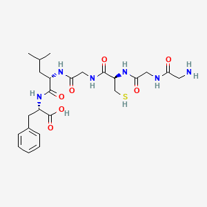 molecular formula C24H36N6O7S B12548921 H-Gly-Gly-Cys-Gly-Leu-Phe-OH CAS No. 174350-33-5