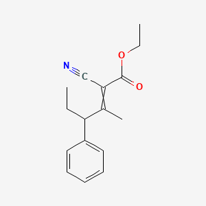 molecular formula C16H19NO2 B12548929 Ethyl 2-cyano-3-methyl-4-phenylhex-2-enoate CAS No. 672306-00-2