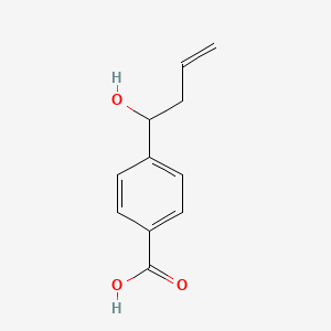 molecular formula C11H12O3 B12548962 Benzoic acid, 4-(1-hydroxy-3-butenyl)- CAS No. 174831-61-9