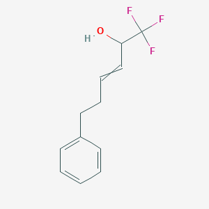 molecular formula C12H13F3O B12548973 1,1,1-Trifluoro-6-phenylhex-3-EN-2-OL CAS No. 143542-09-0
