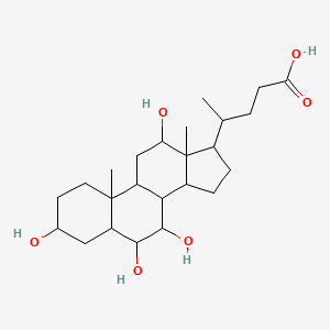 molecular formula C24H40O6 B1254899 3,6,7,12-Tetrahydroxy-cholanic acid 