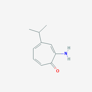 molecular formula C10H13NO B012549 2,4,6-Cycloheptatrien-1-one,2-amino-4-isopropyl-(6CI) CAS No. 103028-78-0