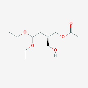 molecular formula C11H22O5 B125490 (R)-4,4-diethoxy-2-(hydroxymethyl)butyl acetate CAS No. 144461-19-8