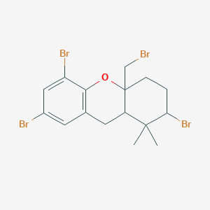 molecular formula C16H18Br4O B1254900 1,1-Dimethyl-2,5,7-tribromo-4a-(bromomethyl)-1,2,3,4,4a,9a-hexahydro-9H-xanthene 