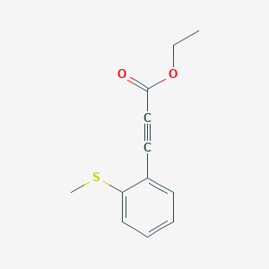 molecular formula C12H12O2S B12549050 Ethyl 3-[2-(methylsulfanyl)phenyl]prop-2-ynoate CAS No. 157889-58-2