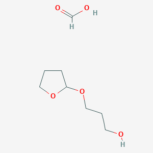 molecular formula C8H16O5 B12549070 Formic acid;3-(oxolan-2-yloxy)propan-1-ol CAS No. 142095-23-6