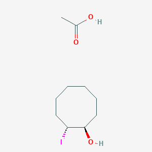 molecular formula C10H19IO3 B12549096 acetic acid;(1R,2R)-2-iodocyclooctan-1-ol CAS No. 157372-77-5