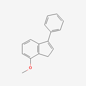 molecular formula C16H14O B12549176 7-Methoxy-3-phenyl-1H-indene CAS No. 182802-19-3