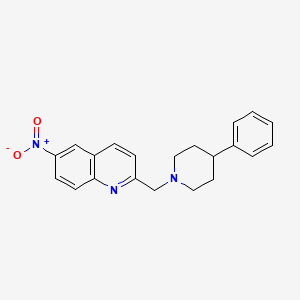 molecular formula C21H21N3O2 B12549240 6-Nitro-2-[(4-phenylpiperidin-1-yl)methyl]quinoline CAS No. 832101-96-9