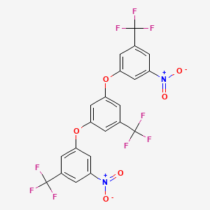 molecular formula C21H9F9N2O6 B12549251 1,1'-{[5-(Trifluoromethyl)-1,3-phenylene]bis(oxy)}bis[3-nitro-5-(trifluoromethyl)benzene] CAS No. 143029-87-2