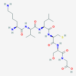 molecular formula C25H47N7O8S B12549278 L-Lysyl-L-valyl-L-leucyl-L-cysteinyl-L-serylglycine CAS No. 870190-42-4