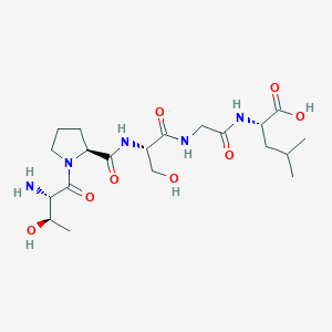 molecular formula C20H35N5O8 B12549301 L-Threonyl-L-prolyl-L-serylglycyl-L-leucine CAS No. 666829-07-8