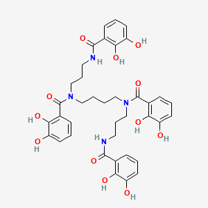 molecular formula C38H42N4O12 B1254935 N,N',N'',N'''-Tetra(2,3-dihydroxybenzoyl)spermine CAS No. 73631-02-4