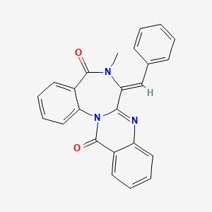 (7Z)-7-benzylidene-6-methylquinazolino[3,2-a][1,4]benzodiazepine-5,13-dione