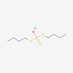 molecular formula C8H19OPS3 B12549366 Phosphorotrithioic acid, S,S-dibutyl ester CAS No. 142635-82-3