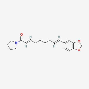 molecular formula C20H25NO3 B1254938 1-[(2E,8E)-9-(3,4-methylenedioxyphenyl)-2,8-nonadienoyl]pyrrolidine 