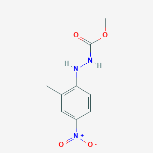 molecular formula C9H11N3O4 B12549381 Methyl 2-(2-methyl-4-nitrophenyl)hydrazine-1-carboxylate CAS No. 149489-47-4
