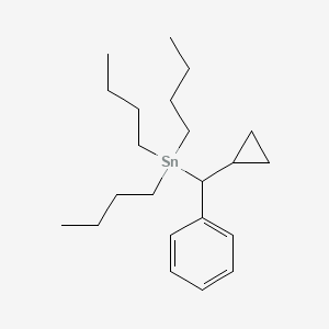 molecular formula C22H38Sn B12549430 Tributyl[cyclopropyl(phenyl)methyl]stannane CAS No. 183948-39-2