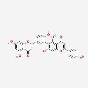 molecular formula C33H24O10 B1254944 Robustaflavone 7,4',7''-trimethyl ether 