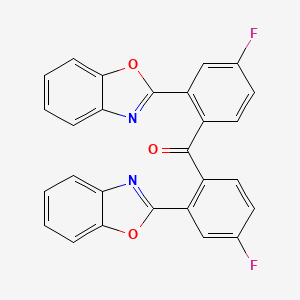 molecular formula C27H14F2N2O3 B12549455 Bis[2-(1,3-benzoxazol-2-yl)-4-fluorophenyl]methanone CAS No. 670397-85-0